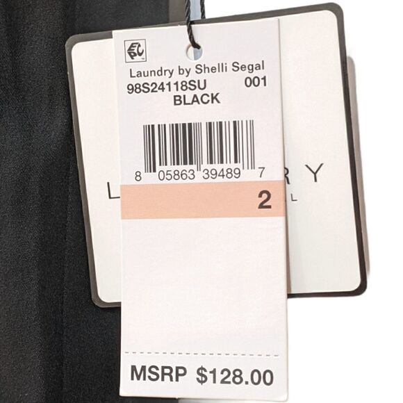 NWT Laundry By Shelli Segal Los Angeles Women's Black Lace Midi Dress Size 2 - Picture 6 of 7